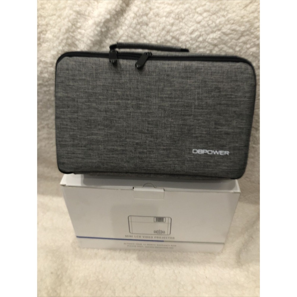 DBPOWER WiFi Mini Projector, 8000L HD Video Projector with Carrying Case & Zoom,